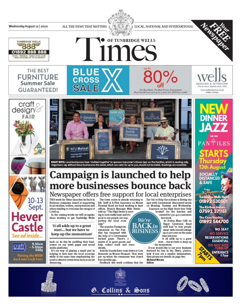 Read the Times of Tunbridge Wells 12th August 2020